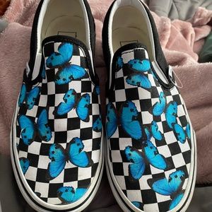 Butterfly checkered vans